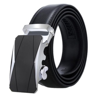 Dandali Casual Men Automatic Buckle Belt Business Soft Leather Pants Band, Length (cm): 110cm(ZD-36)