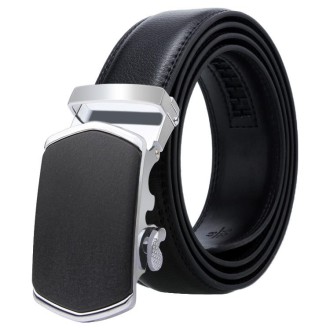 Dandali Casual Men Automatic Buckle Belt Business Soft Leather Pants Band, Length (cm): 115cm(ZD-40)