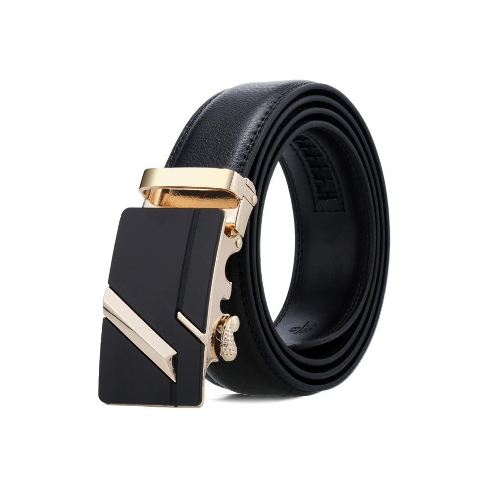 Dandali Casual Men Automatic Buckle Belt Business Soft Leather Pants Band, Length (cm): 110cm(ZD-5)