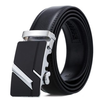 Dandali Casual Men Automatic Buckle Belt Business Soft Leather Pants Band, Length (cm): 125cm(ZD-6)