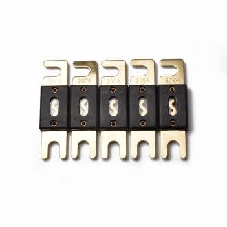 A0109 5 PCS 200A Gold-plated Large Forkbolt Car ANL Fuse