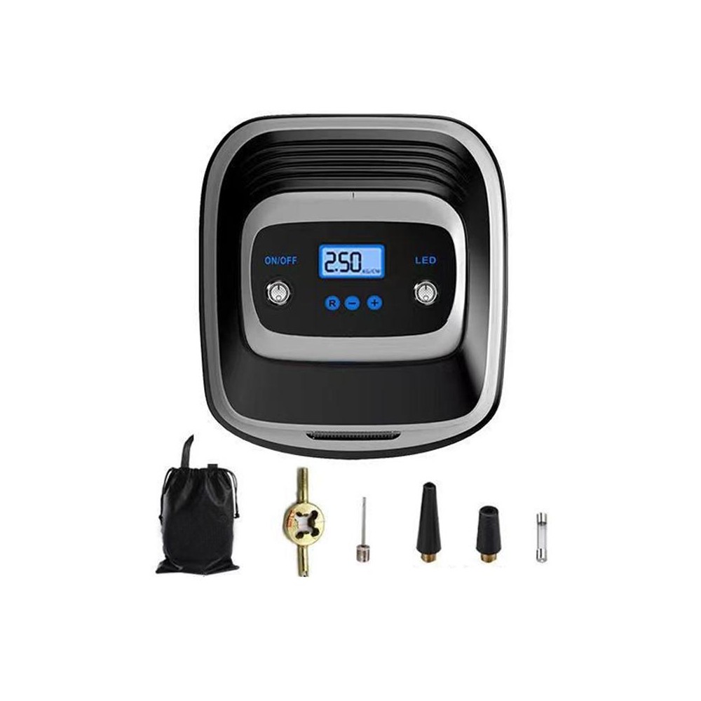 12V Metal Cylinder Smart Digital Display Portable Mini Tire Pump, Specification: No. 30 Automatic Charging Stopping