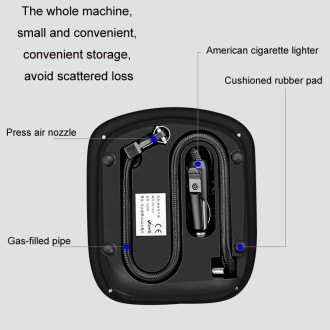 12V Metal Cylinder Smart Digital Display Portable Mini Tire Pump, Specification: No. 30 Automatic Charging Stopping