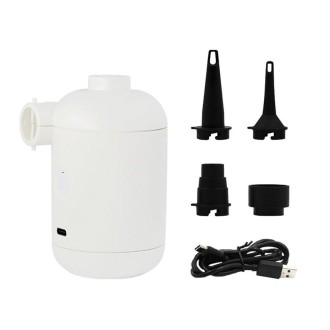 HT-426 USB Electric Air Pump for Rubber Boat Inflatable Bed (White)