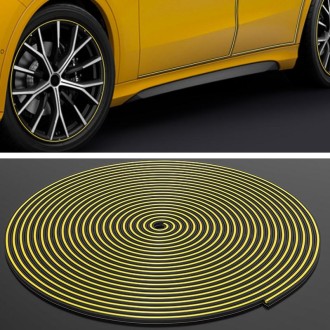 8m Car Wheel Anti-collision Protection Decorative Strip(Yellow)