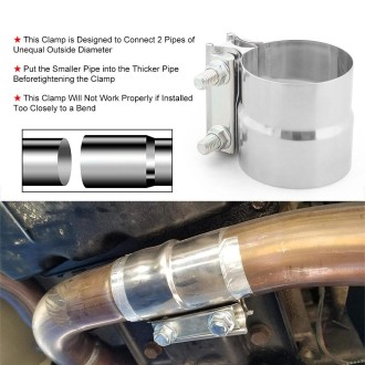 4 inch Car Turbo Exhaust Downpipe Stainless Steel Lap Joint Band Clamp