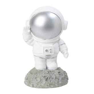 Resin Crafts Space Astronaut Ornaments Home Office Desktop Ornaments Children Gift, Style: Station Small Silver