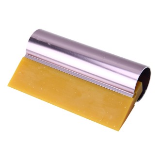 Car Auto Body Surface Window Wrapping Film Yellow Rubber Scraper Sticker Tool with Pink Metal Handle