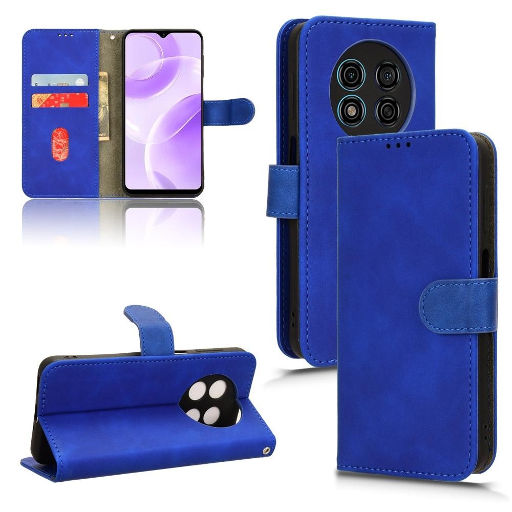 For Ulefone Note 15 Skin Feel Magnetic Flip Leather Phone Case(Blue)