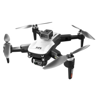 LS-S2S Obstacle Avoidance Brushless Dual Lens Aerial Photography Folding Drone, Specification:4K(White)