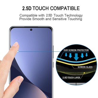 For Xiaomi 12 2pcs 3D Edge Glue Tempered Glass Full Film with 2pcs Lens Film Set