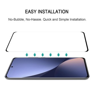 25 PCS 9H HD 3D Curved Edge Tempered Glass Film For Xiaomi 12X / 12 / 12S (Black)