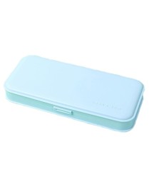 WJ-WJH-2 Plastic Compartment Large-capacity Shatter-resistant Flip-top Stationery Box(Blue)