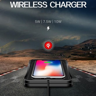 15W Car Wireless Charging Silicone Base For Apple Android Phones(TYPE-C Interface)