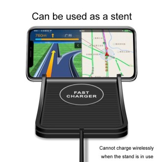 15W Car Wireless Charging Silicone Base For Apple Android Phones(TYPE-C Interface)