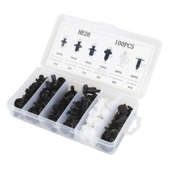 100 in 1 Universal Car Plastic Fasteners Rivet Clips Set