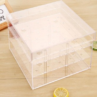 Square Transparent Acrylic Gift Box Flower Box, Specification: 16 Holes 