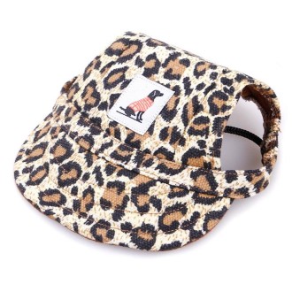 Pet Accessories Adjustment Buckle Baseball Cap, Size: M(Leopard)