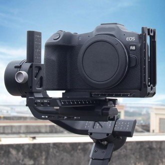 Universal Camera L Shape Bracket Quick Release Plate for Camera RSC2 / RS3 Stabilizers, Spec: L-450 Black