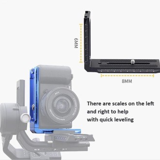 Universal Camera L Shape Bracket Quick Release Plate for Camera RSC2 / RS3 Stabilizers, Spec: L-450 Blue