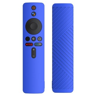 For Xiaomi MiBox S Remote Control Liquid Silicone Protective Case(Dark Blue)