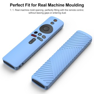 For Xiaomi MiBox S Remote Control Liquid Silicone Protective Case(Dark Blue)