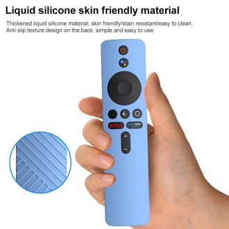 For Xiaomi MiBox S Remote Control Liquid Silicone Protective Case(Dark Blue)