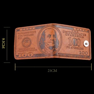 Retro Dollar Pattern Magnetic Buckle Multi-card Slot Wallet(Coffee)