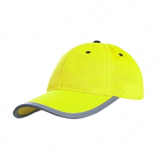 AS-610 Traffic Safety Reflective Sunshade Cap Sport Breathable Fluorescent Cap(Fluorescent Yellow)