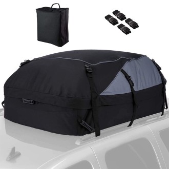 600D Oxford Cloth Car Luggage Bag Outdoor SUV Foldable Roof Bag, Size: L: 160 x 110 x 45cm(Black+Gray)