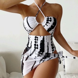 Sexy Three-piece Split Bikini Women Swimsuit, Size:XL(As Show)