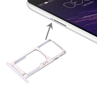 For Meizu Meilan Metal SIM + SIM / Micro SD Card Tray  (White)