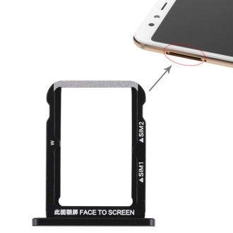 Double SIM Card Tray for Xiaomi Mi 6X (Black)