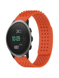 For SUUNTO 5 Peak 22mm Holes Breathable 3D Dots Silicone Watch Band(Orange)