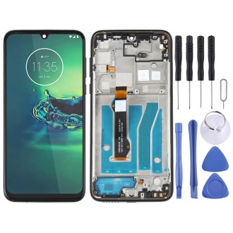 TFT LCD Screen for Motorola Moto G8 Plus XT2019 XT2019-2 Digitizer Full Assembly with Frame (Black)