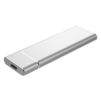 M.2 NGFF to USB-C / Type-C USB 3.1 Interface Aluminum Alloy SSD Enclosure (Silver)