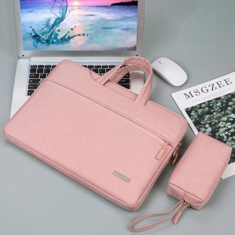 Handbag Laptop Bag Inner Bag with Power Bag, Size:15.6 inch(Pink)