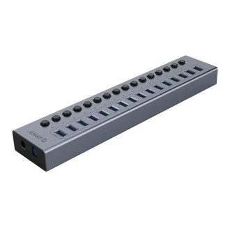 ORICO BT2U3-16AB-GY-BP 16 Ports USB 3.0 HUB with Individual Switches(EU Plug)