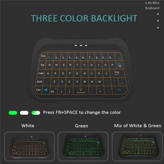 T18 Full Touch Screen 3 Colors Backlit Mute Mini Wireless Keyboard