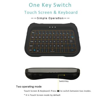 T18 Full Touch Screen 3 Colors Backlit Mute Mini Wireless Keyboard