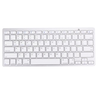 BK-3001 Bluetooth Wireless 78 Keys Ultrathin Keyboard for Windows / iPad / iPhone(Silver)