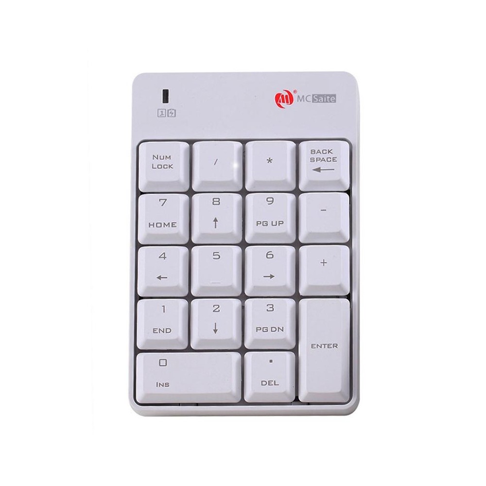 MC Saite SK-51AG 2 in 1 2.4G USB Numeric Wireless Keyboard  & Mini Calculator for Laptop Desktop PC(White)