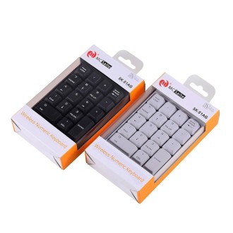 MC Saite SK-51AG 2 in 1 2.4G USB Numeric Wireless Keyboard  & Mini Calculator for Laptop Desktop PC(White)