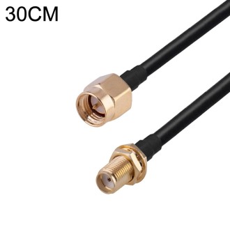 SMA Male to RP-SMA Female RG174 RF Coaxial Adapter Cable, Length: 30cm