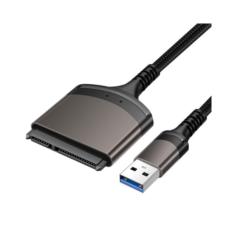 Aluminum Easy Drive Line USB3.0 To SATA Hard Disk Data Cable Supports 2.5 Inch SATA 22P, Length: 20cm