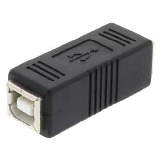 USB 2.0 Printer BF to BF Extension Adapter(Black)