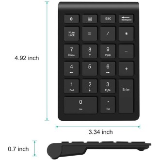 BT304 22 Keys Laptop Mini Wireless Keyboard, Spec: Bluetooth (Black)