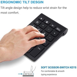 BT304 22 Keys Laptop Mini Wireless Keyboard, Spec: Bluetooth (Black)