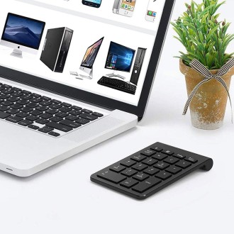 BT304 22 Keys Laptop Mini Wireless Keyboard, Spec: Bluetooth (Black)