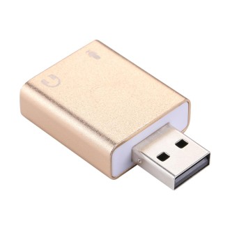 Aluminum Shell 3.5mm Jack External USB Sound Card HIFI Magic Voice 7.1 Channel Adapter Free Drive for Computer, Desktop, Speaker